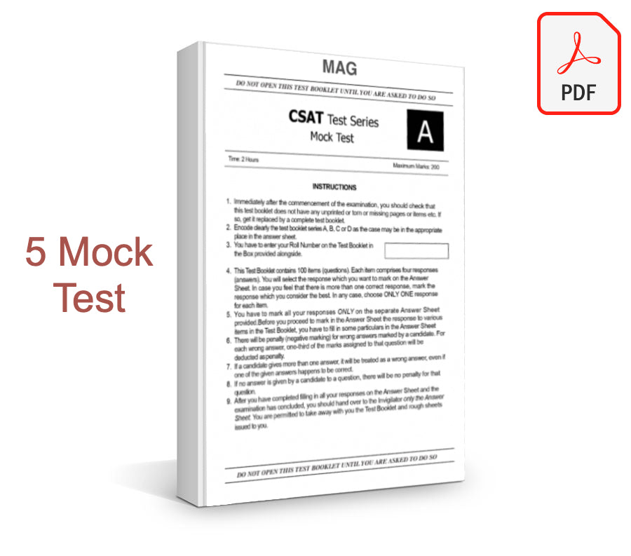 MAG CSAT Test Series for UPSC PRELIMS- 2021 – UPSC Notes Wala